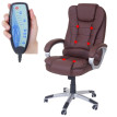 Fauteuil de bureau pro Blackborn, chaise de massage, fauteuil directorial, similicuir ~ marron