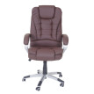 Fauteuil de bureau pro Blackborn, chaise de massage, fauteuil directorial, similicuir ~ marron