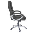 Fauteuil de bureau pro Blackborn, chaise de massage, fauteuil directorial, similicuir ~ noir