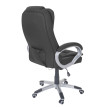 Fauteuil de bureau pro Blackborn, chaise de massage, fauteuil directorial, similicuir ~ noir