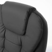 Fauteuil de bureau pro Blackborn, chaise de massage, fauteuil directorial, similicuir ~ noir