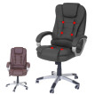 Fauteuil de bureau pro Blackborn, chaise de massage, fauteuil directorial, similicuir ~ noir