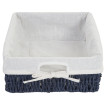 Étagère à chaussures, banquette 45x65x34cm, style shabby, vintage ~ bleu