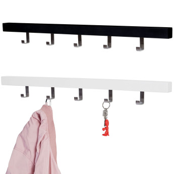 Garde-robe murale Almelo, liston de garde-robe, vestiaire, bois de pin, 72cm ~ blanc