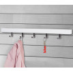 Garde-robe murale Almelo, liston de garde-robe, vestiaire, bois de pin, 72cm ~ blanc