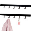 2x garde-robe murale Almelo, liston de garde-robe, vestiaire, bois de pin, 72cm ~ noir