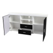 Commode Portland, buffet, table basse, poli fin, 160x80x40cm ~ noir