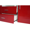 Commode Portland, buffet, bahut, poli fin 160x80x40cm ~ rouge