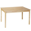 Garniture de salle à manger Harstad, table + 4 chaises, pin ~ nature avec 4 coussins vert