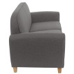 Canapé 2 places Malmö T377, fauteuil rembourré de salon, rétro, design des années 50 ~ gris foncé, t