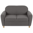 Canapé 2 places Malmö T377, fauteuil rembourré de salon, rétro, design des années 50 ~ gris foncé, t