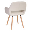 6x chaise de salle à manger Altena II, fauteuil, design rétro des années 50 ~ similicuir, crème