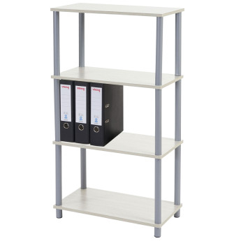 Étagère Hempton, étagère indépendante de ménage / rack, chêne clair ~ 4 tablettes