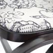 Rocking-chair M41, fauteuil à bascule en bois, fauteuil de relaxation ~ jaquard, noir