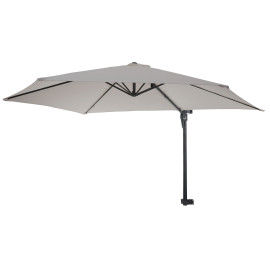 Parasol de mur Casoria, parasol déporté pour balcon ou terrasse, 3m inclinable ~ sable