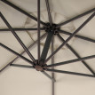Parasol déporté semi-pro Acerra, protection contre le soleil, 3m inclinable ~ crème sans support