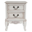 Commode Gela T435, armoire, baroque antique 50x45x35cm ~ 2 tiroirs, blanc antique