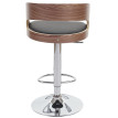 Tabouret de bar / chaise Sisak, style retro, bois ~ rembourrage noir