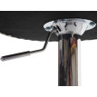 Tabouret de bar / chaise Sisak, style retro, bois ~ rembourrage noir
