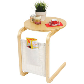 Table basse de salon T410, table en bois, table d'appoint ~ 45x58cm