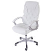 Fauteuil de bureau pro Trient XXL, charge 150kg, similicuir ~ blanc