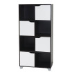 Armoire T365, étagère indépendante en bois, noisette, avec 4 boîtes pliables ~ multicolore