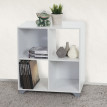 +tagère T364, étagère indépendante à médias, bibliothèque, étagère en bois ~ 4 compartiments