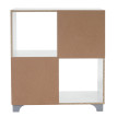 +tagère T364, étagère indépendante à médias, bibliothèque, étagère en bois ~ 4 compartiments