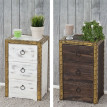 Commode Duran, commode à tiroirs, armoire, 3 tiroirs, style shabby, vintage 54x33x26cm ~ blanc