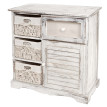 Commode Asti, armoire, tiroir vitrine, style shabby, vintage 64x60x30cm ~ blanc