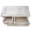 Commode Asti, armoire, tiroir vitrine, style shabby, vintage 64x60x30cm ~ blanc