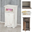Commode Asti, armoire, tiroir vitrine, style shabby, vintage 63x34x29cm ~ marron