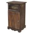 Commode Asti, armoire, tiroir vitrine, style shabby, vintage 63x34x29cm ~ marron