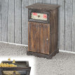 Commode Asti, armoire, tiroir vitrine, style shabby, vintage 63x34x29cm ~ marron