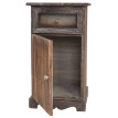 Commode Asti, armoire, tiroir vitrine, style shabby, vintage 63x34x29cm ~ marron