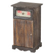 Commode Asti, armoire, tiroir vitrine, style shabby, vintage 63x34x29cm ~ marron
