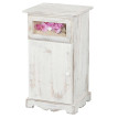 Commode Asti, armoire, tiroir vitrine, style shabby, vintage 63x34x29cm ~ blanc