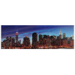 Toile de décoration murale LED tableau illuminé avec minuterie ~ 120x40cm, motif New York