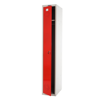 Vestiaire Valberg T334, armoire en métal / acier, placard de personnel, 183x30x50cm selon ASR ~ roug