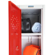 Vestiaire Valberg T334, armoire en métal / acier, placard de personnel, 183x30x50cm selon ASR ~ roug