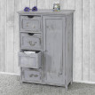 Commode / armoire, 82x55x30cm, shabby chic, vintage ~ gris