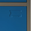 Meuble-classeur Boston T132, placard en métal, 51kg, 4 portes, 2 tiroirs, 180x85x40cm ~ bleu