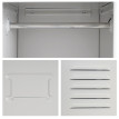 Vestiaire Boston T163, armoire métallique de personnel, 180x30x50cm selon ASR ~ gris