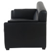 Canapé deux places lounge Loiret, similicuir ~ noir