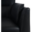 Canapé deux places lounge Loiret, similicuir ~ noir