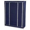 Armoire penderie pliante tissu de camping 173x135x45cm ~ bleu