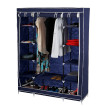 Armoire penderie pliante tissu de camping 173x135x45cm ~ bleu