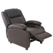 Fauteuil de télévision, fauteuil relax Lincoln, relaxation, similicuir ~ café