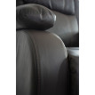 Fauteuil de télévision, fauteuil relax Lincoln, relaxation, similicuir ~ café