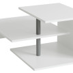 Table basse design Aalborg salon table d'appoint, laquée blanc, 60x43x110cm